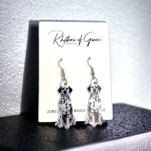 Charming NWT Dalmatian Earrings - Perfect Dog Mom Jewelry, Cute Dog Accessories